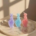 mini heart hand candles