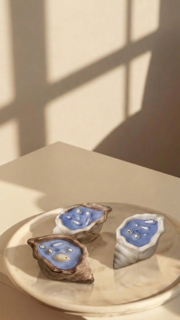 sea shell ocean candle luxury artistic