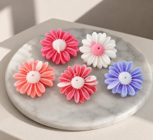 daisy flower candle